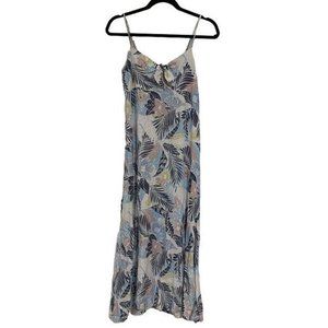 Go‎ Barefoot by Others Follow Tropical Print Makena Midi Dress Size Small NWT